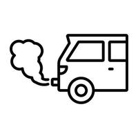 icono de vector de contaminación de coche