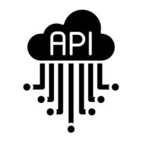 icono de vector de api