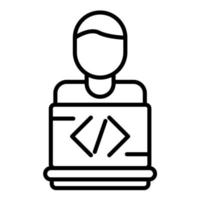 icono de vector de programador