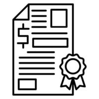 icono de vector de certificado