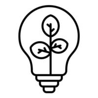 Eco Bulb vector icon