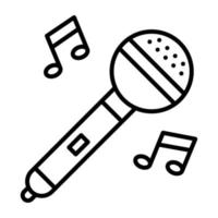 Singing vector icon