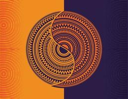 pattern and alpona creative color design vector