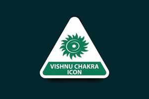 Chakra icon and vishnu chakra design vector