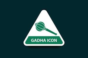 Gadha icon design, unique green color design vector