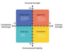 SPACE Matrix is a strategic management tool that focuses on strategy formulation especially as it relates to competitive position of an organization vector