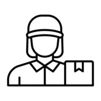 Delivery Women vector icon