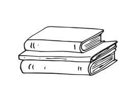 Hand drawn stack of books vector