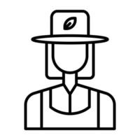 Female Farmer vector icon