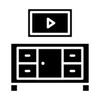 TV Table vector icon