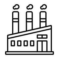 icono de vector de contaminación de fábrica