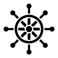 icono de vector de rueda de barco