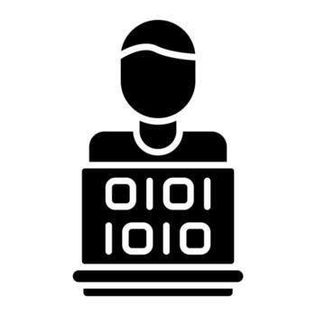Coder Man vector icon
