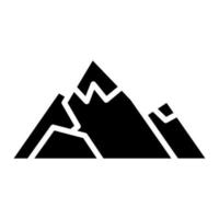 nieve tapado montaña vector icono