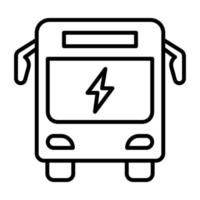 icono de vector de bus electrico