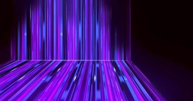 Wall background animation, purple neon lights. Dark abstract backdrop video