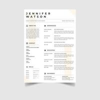 Creative resume design template vector