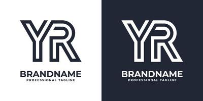 sencillo año monograma logo, adecuado para ninguna negocio con año o ry inicial. vector