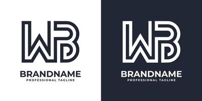 Simple WB Monogram Logo, suitable for any business with WB or BW initial. vector
