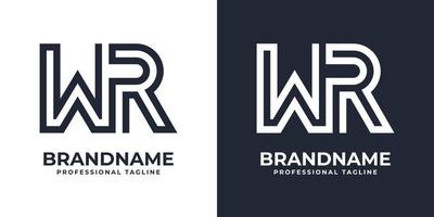 Simple WR Monogram Logo, suitable for any business with WR or RW initial. vector