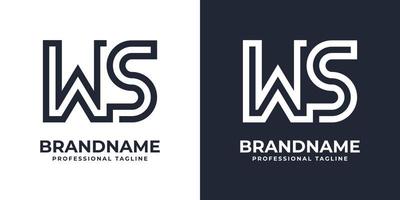 Simple WS Monogram Logo, suitable for any business with WS or SW initial. vector