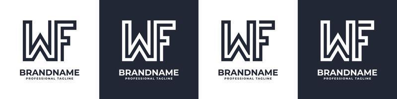 Simple WF Monogram Logo, suitable for any business with WF or FW initial. vector