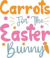 Carrots for the Easter bunny shirt design vector