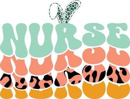 Nurse Easter shirt design vector