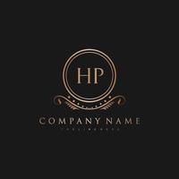 HP Letter Initial with Royal Luxury Logo Template vector