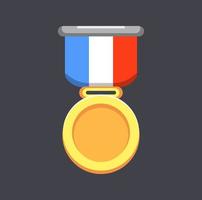 3D Cartoon Medal Icon Isolated Vector Illustration