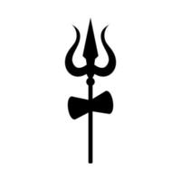 Shiva God Trishul Trident Vector Icon Illustration