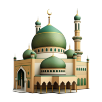 Ramadan kareem verde moschea con trasparente sfondo png