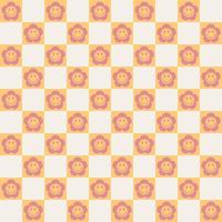 Checkerboard Seamless Pattern Retro Digital Paper vector