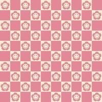 Checkerboard Seamless Pattern Retro Digital Paper vector