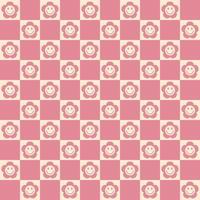 Checkerboard Seamless Pattern Retro Digital Paper vector