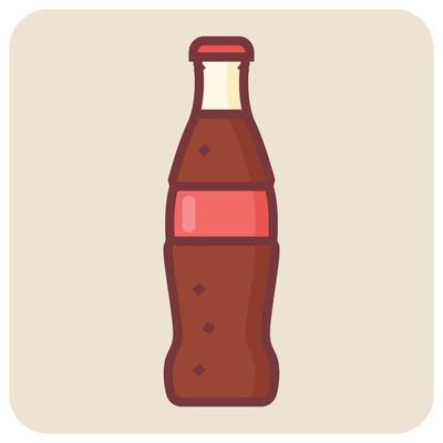Filled color outline icon for bottle.