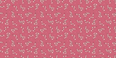 Easter spring seamless pattern with willow twigs vector