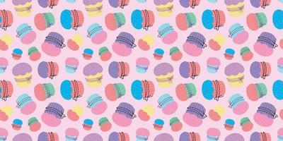 Cupcake seamless pattern. Easter cake background vector