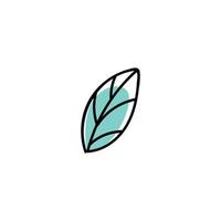 leaf icon sing isolated vector