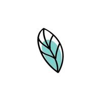 leaf icon sing isolated vector