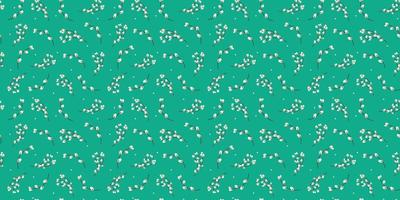 Easter spring seamless pattern with willow twigs vector