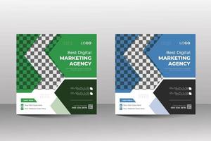 Corporate Modern and creative business social media post design template for you vector