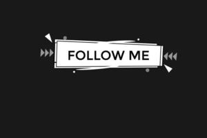 follow me, button, sign, label, speech, bubble, template, website, tag, banner,  sticker, business vector