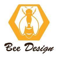 icono de diseño de ilustraciones de logotipo de abeja vector