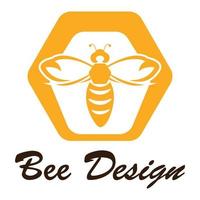 bee logo illustrations design icon vector