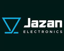 Letter J monogram electrical circuit industry logo design. vector