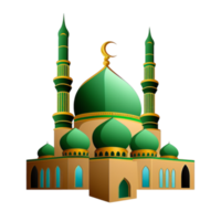 Ramadan kareem vert mosquée avec transparent Contexte png