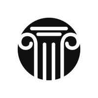 Pillar icon isolated on white background vector