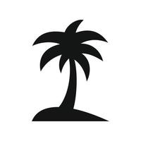 Coconut palm tree icon isolated on white background vector