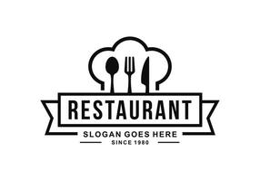 Restaurant logo template design vector